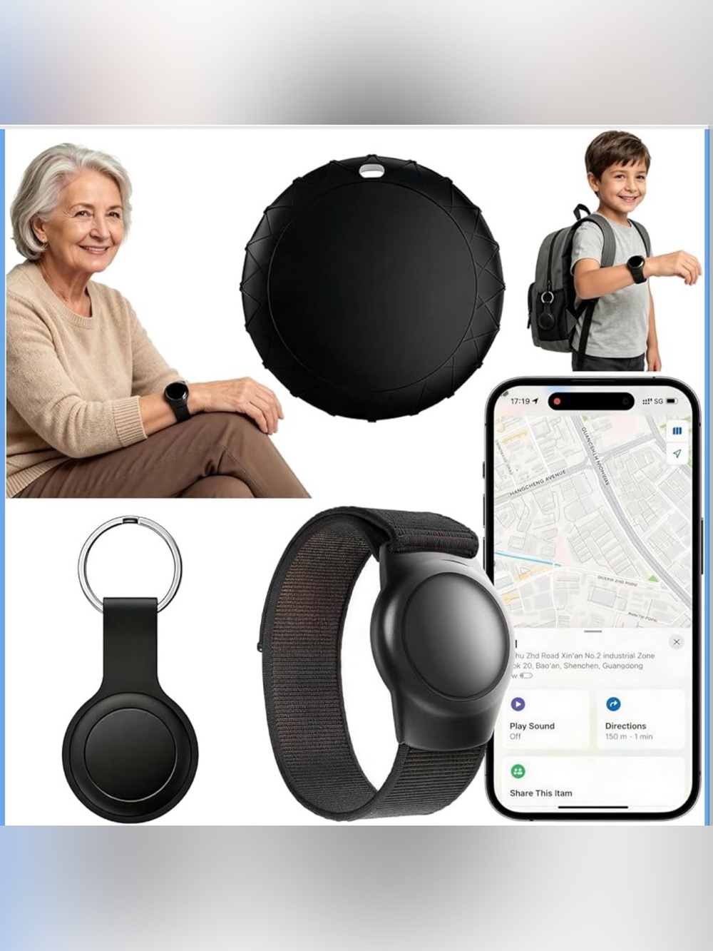 NWT GPS Tracker for Kids Real-Time GPS Tracking Device for Seniors Lightweight